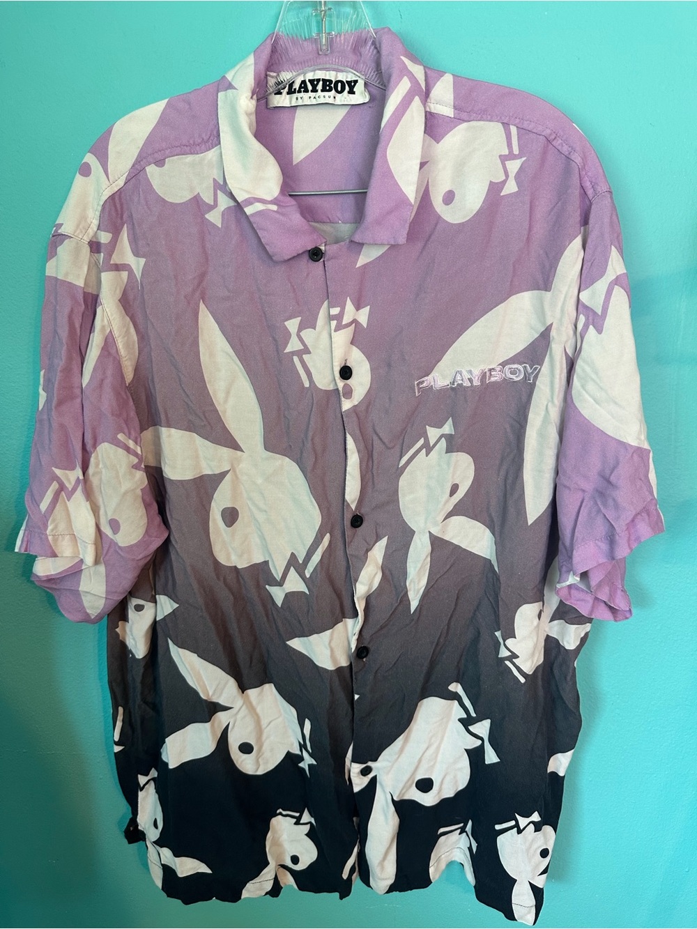 #185 PLAYBOY By Pacsun Ombré Casual Button Down Shirt XL
